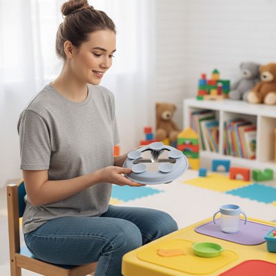 Assiette bébé ventouse
