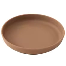 Assiette bebe couleur marron unie