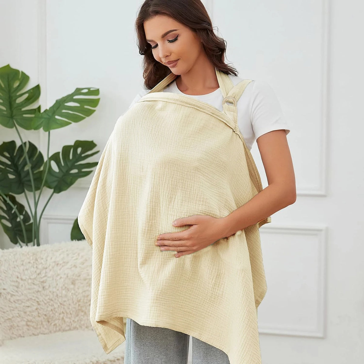 Cape d'allaitement respirante beige