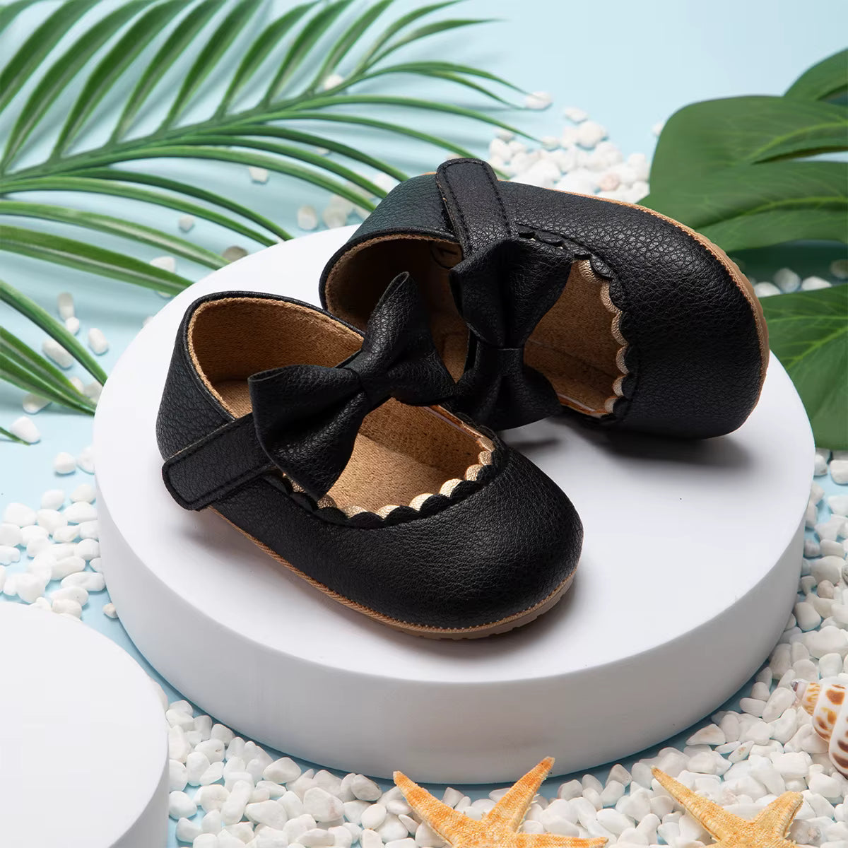chaussure bebe fille belle couleur noire piedestal