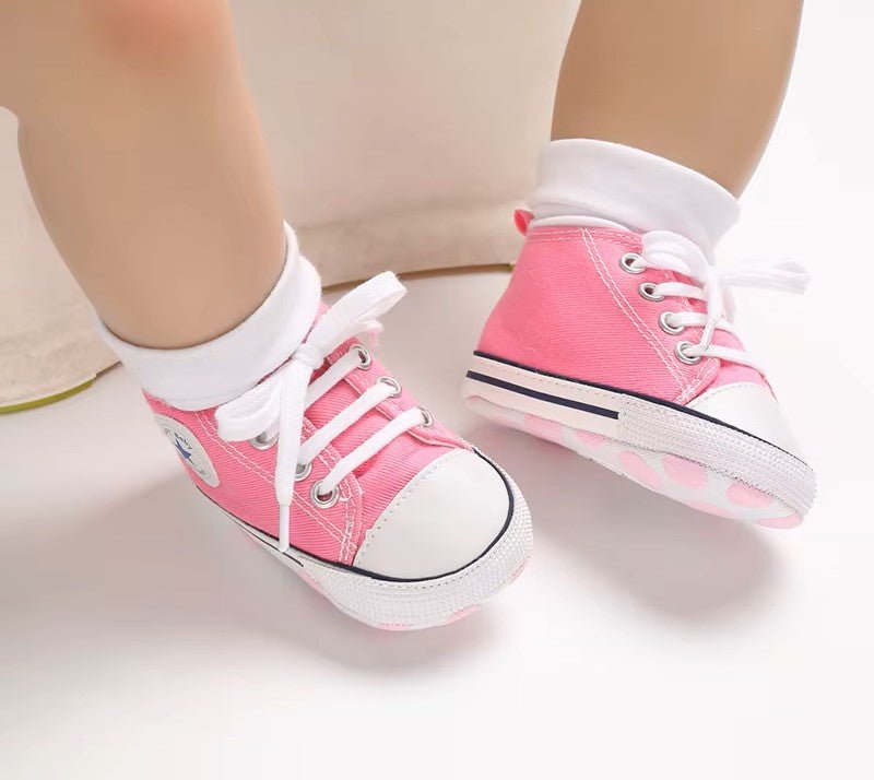 Chaussures bebe antiderapant roses