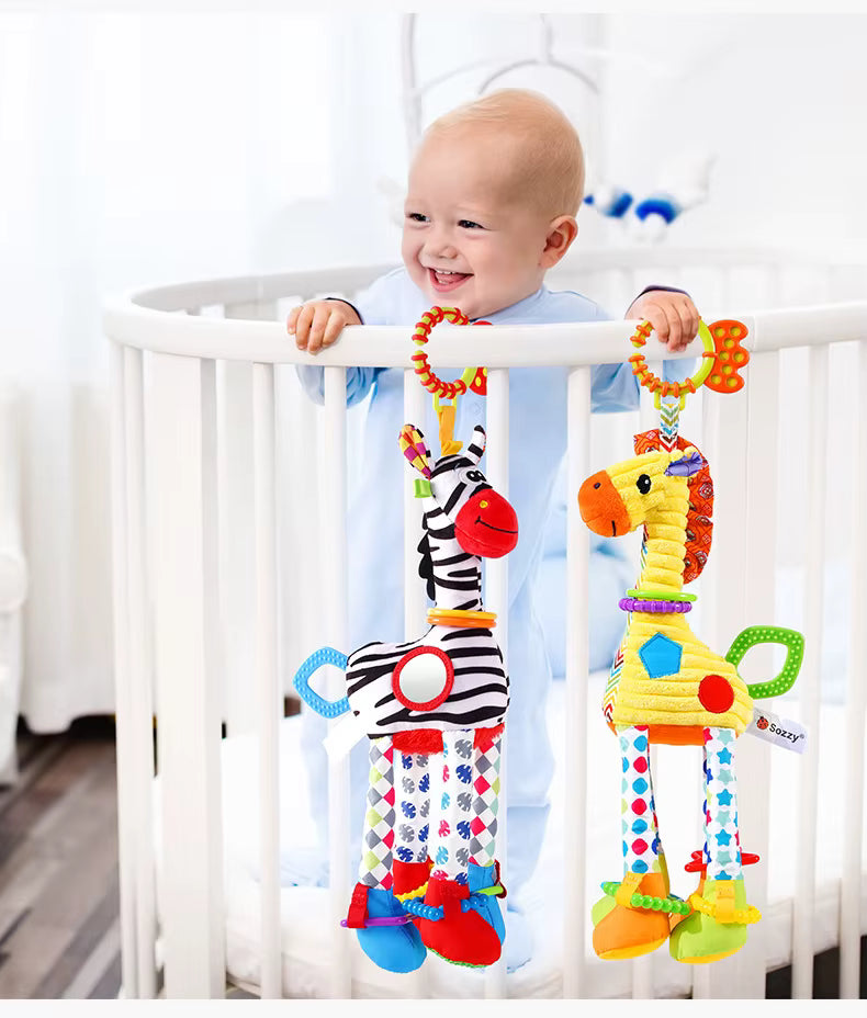 jouet bebe eveil jouet en forme de girafe et zebre