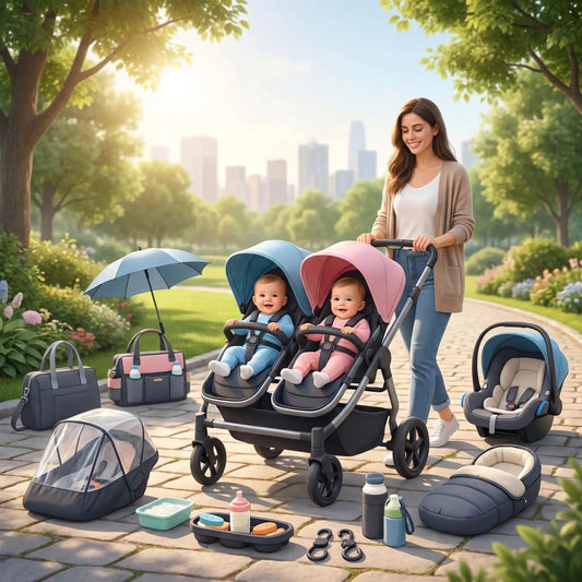 Accessoires utiles pour poussette double : 8 essentiels - Mon P'tit Nid Bébé
