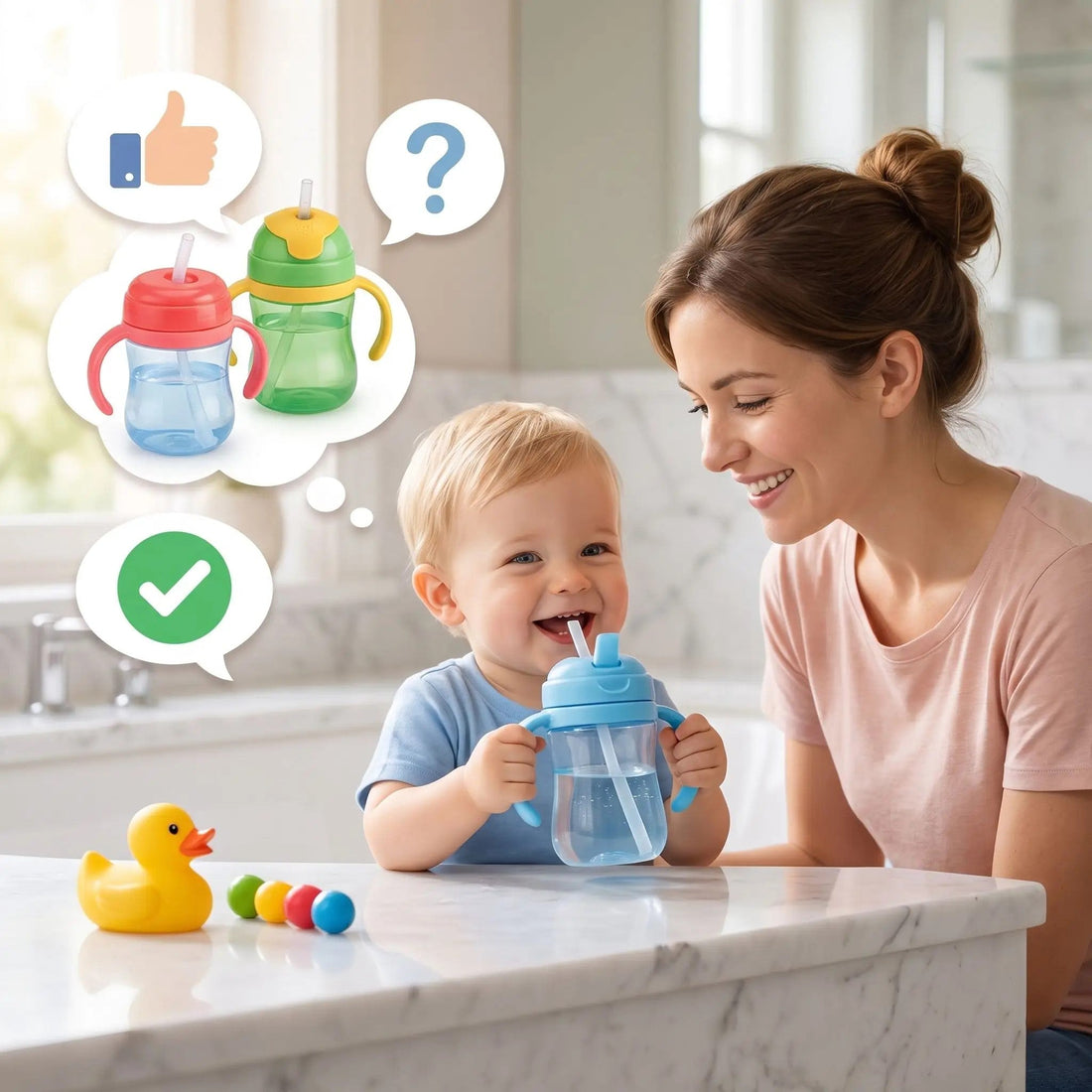 Quel avis sur la gourde bébé avec paille ? - Mon P'tit Nid Bébé