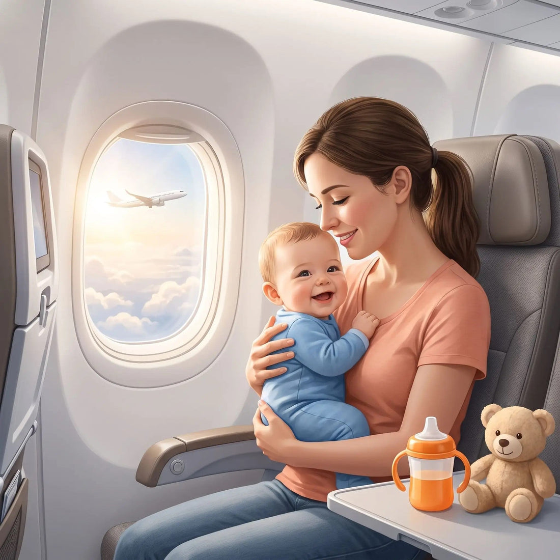 Transport bébé avion : préparer un vol serein - Mon P'tit Nid Bébé