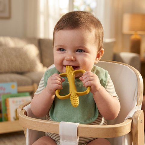 Anneau dentition bébé | Douceur Mini‑Mousse - Mon P'tit Nid Bébé