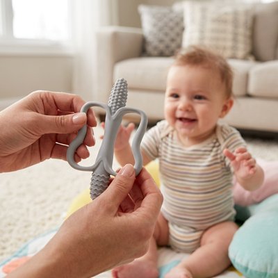 Anneau dentition bébé | Silicone Souple - Mon P'tit Nid Bébé