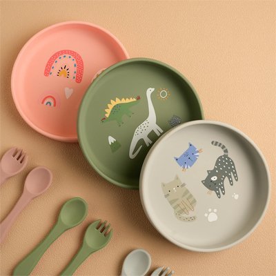 Assiette bebe | Antidérapante ergonomique - Mon P'tit Nid Bébé