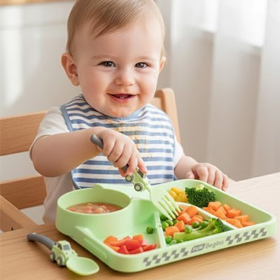 Assiette bebe | Antidérapante Incassable - Mon P'tit Nid Bébé