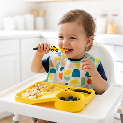 Assiette bebe | Antidérapante Incassable - Mon P'tit Nid Bébé