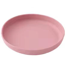 Assiette bebe couleur rose unie