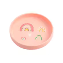 Assiette bebe couleur rose