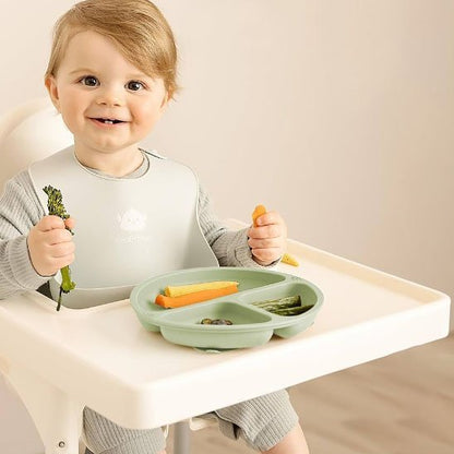 Assiette bebe | Silicone Antidérapante - Mon P'tit Nid Bébé