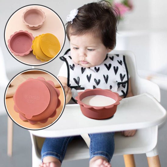 Assiette bébé | Silicone & Antidérapante - Mon P'tit Nid Bébé