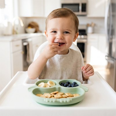 Assiette bebe ventouse repas confortable