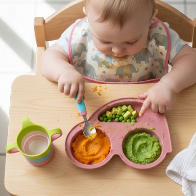Assiette bébé ventouse repas de bebe