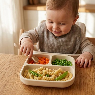Assiette bébé ventouse Repas sans dégâts