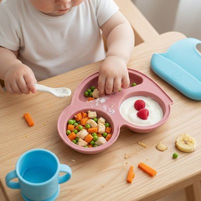 Assiette bébé ventouse | Safe & Secure - Mon P'tit Nid Bébé