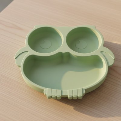 Assiette bebe ventouse verte