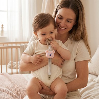 Attache tetine conventionnel maman porte bebe