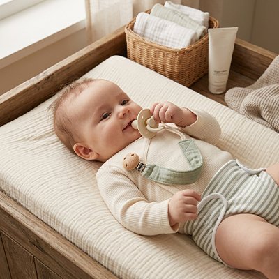 Attache tetine extra sure sur bebe eveille