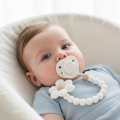 Attache tetine | Personnalisable - Mon P'tit Nid Bébé