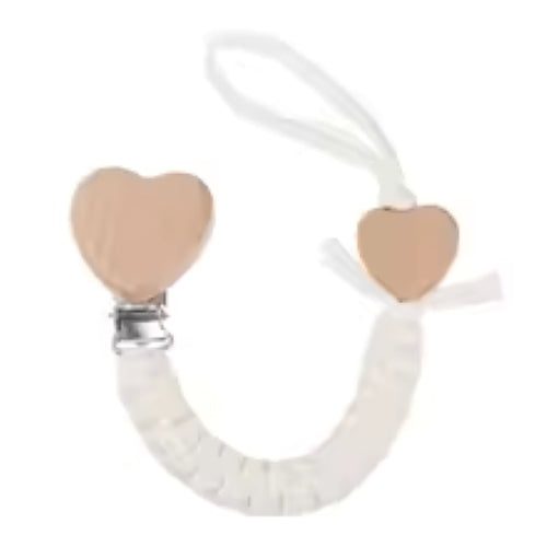 Attache tetine securisee blanche
