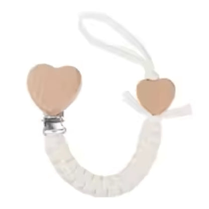 Attache tetine securisee blanche