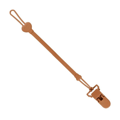 Attache tetine securisee et elegante marron