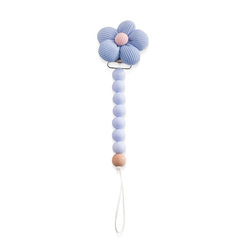 Attache tetine securisee et glamour bleu