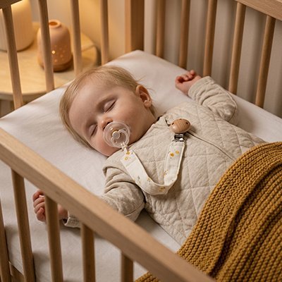 Attache tetine securisee et pratique bebe dort