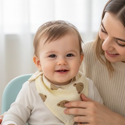 Bavoir bandana | Absorbant Élégant - Mon P'tit Nid Bébé