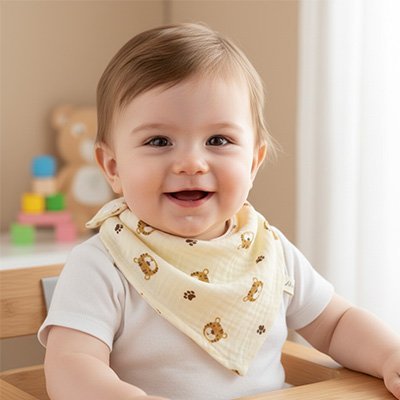 Bavoir bandana | Absorbant Élégant - Mon P'tit Nid Bébé
