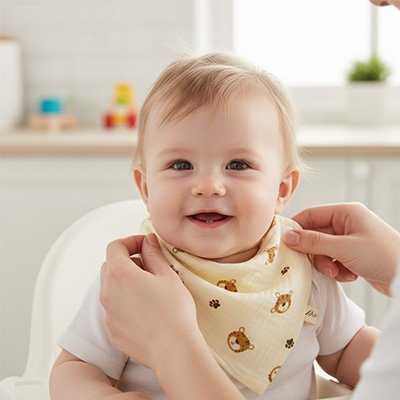 Bavoir bandana | Absorbant Élégant - Mon P'tit Nid Bébé