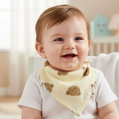 Bavoir bandana | Absorbant Élégant - Mon P'tit Nid Bébé