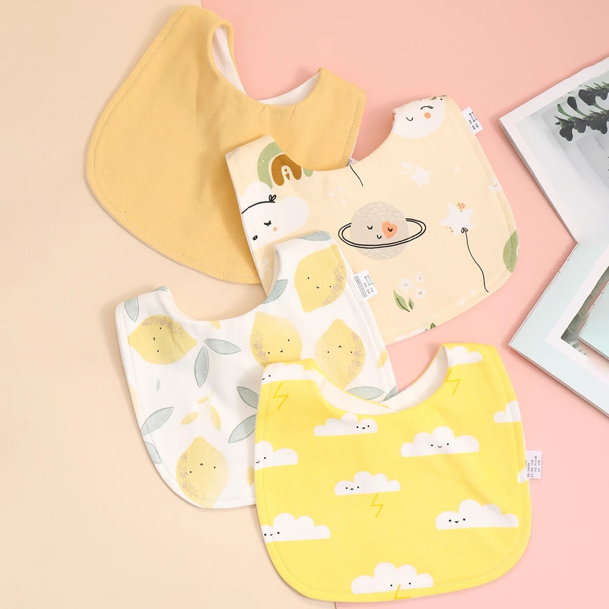 Bavoir bebe protection etanche orange