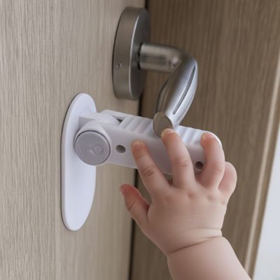 Bloque porte bebe securisans bebe touche la poignée