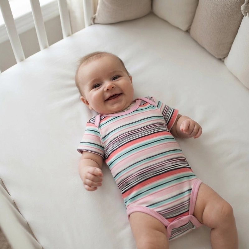 Body bebe fille confort bébé est dans son berceau