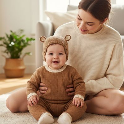 Bonnet bébé | Douceur Hivernale - Mon P'tit Nid Bébé