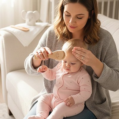 Brosse cheveux pour bebe | Soin Délicat - Mon P'tit Nid Bébé
