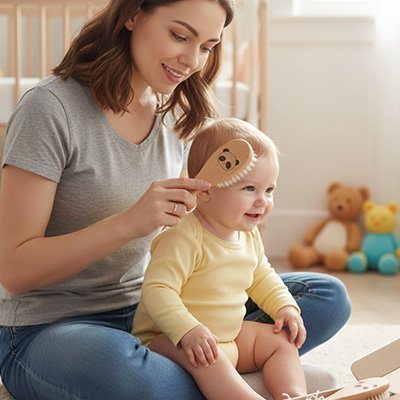 Brosse cheveux pour bebe | Soin Délicat - Mon P'tit Nid Bébé