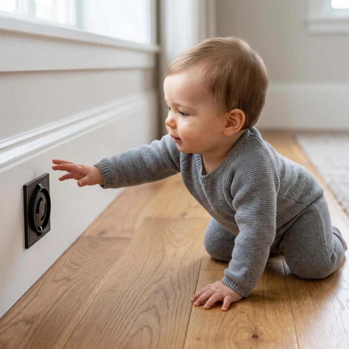 Cache prise secusafe bebe veut toucher la prise