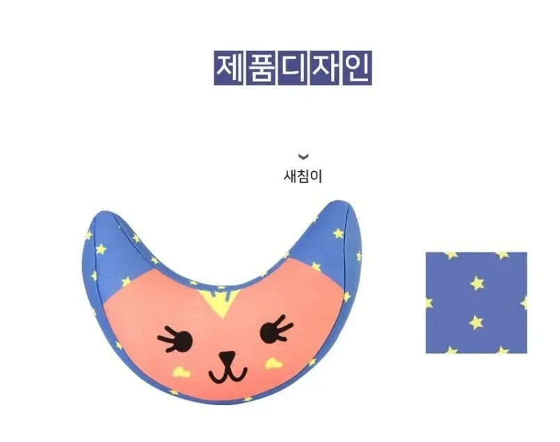 Cale tete bebe cervical couleur bleu et rose