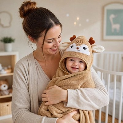 Cape de bain bébé