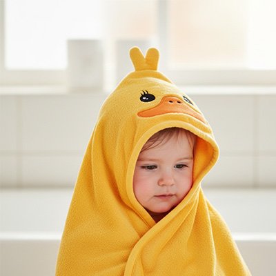 Cape de bain bébé