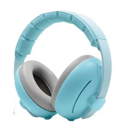 Casque anti bruit bebe adaptable et pratique bleu