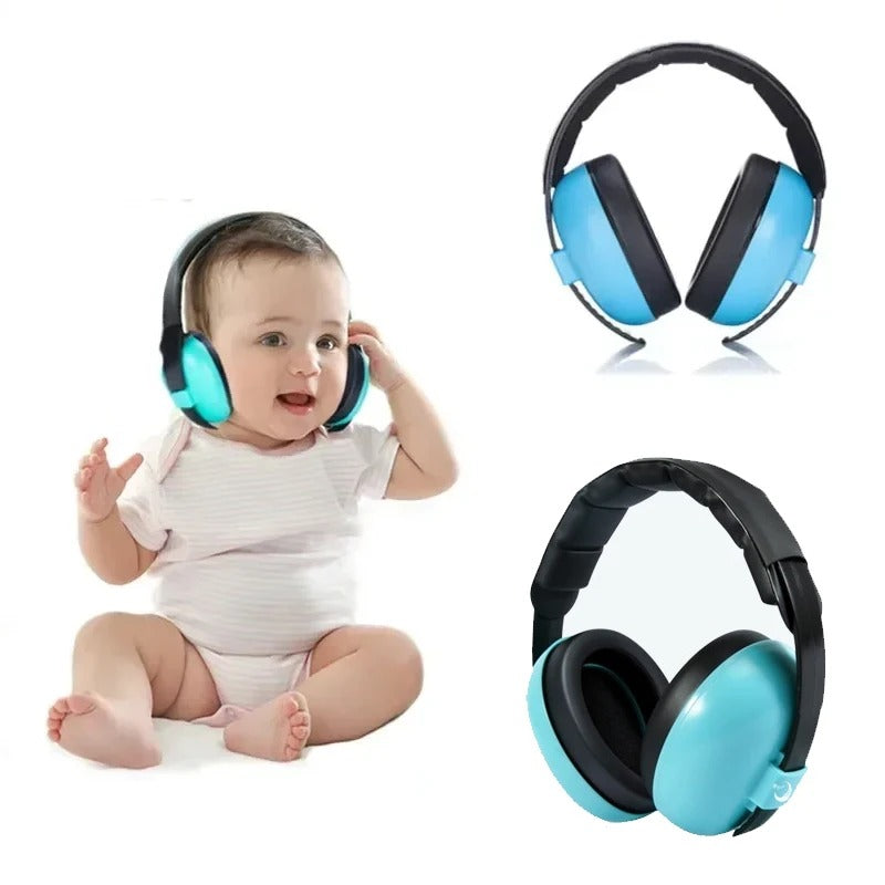 Casque anti bruit bebe bleu protection auditive