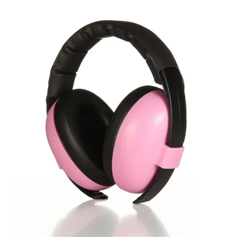 Casque anti bruit bebe noir rose
