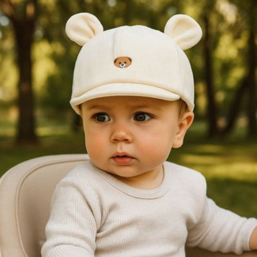 Casquette bebe Anti - UV Confort bebe est assis sans crainte du soleil