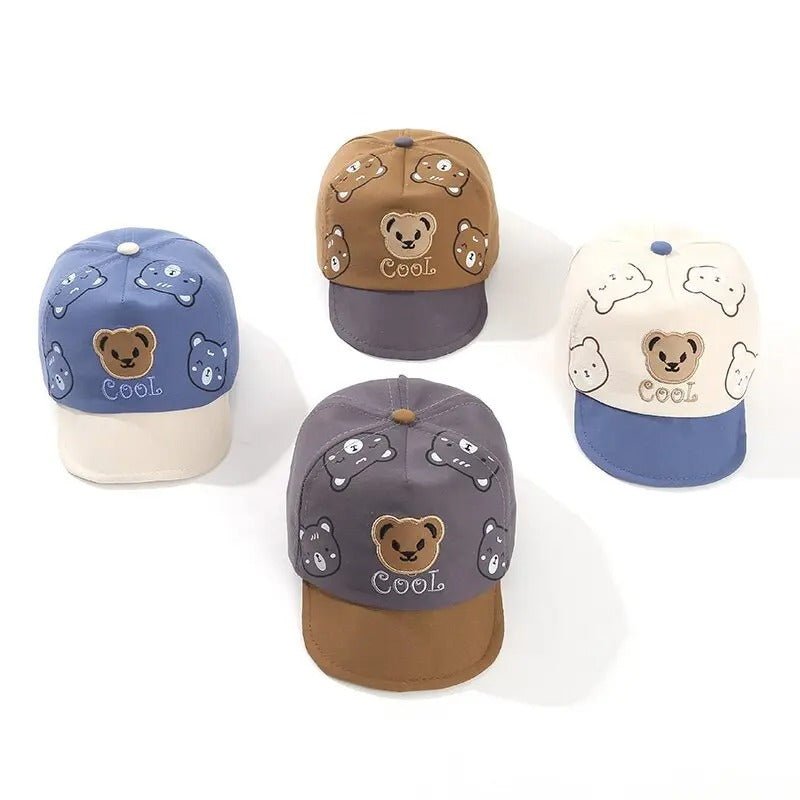 Casquette bébé | Motif Ours Respirante - Mon P'tit Nid Bébé